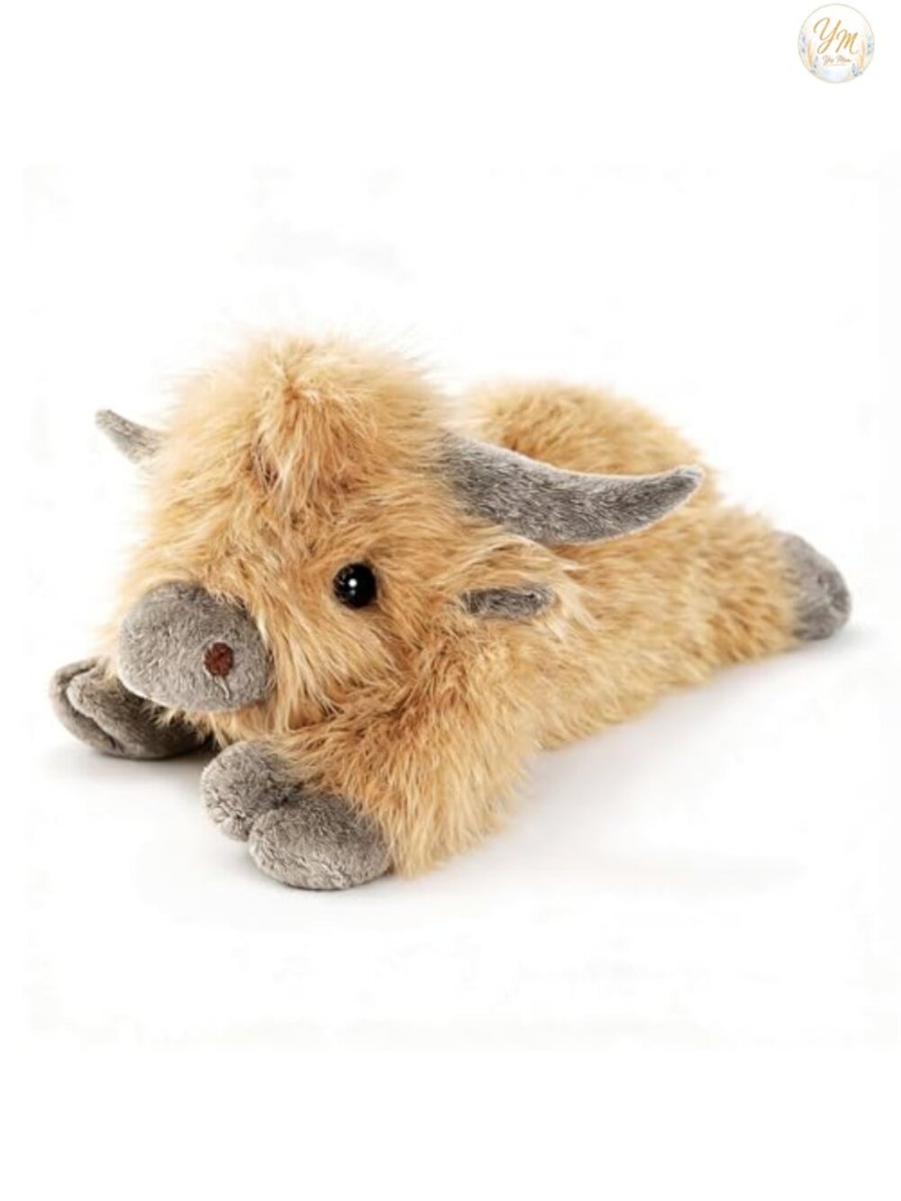 Weighted Stuffed Animal Highland Cow 4 lbs Plush with Microwavable Heating Pad